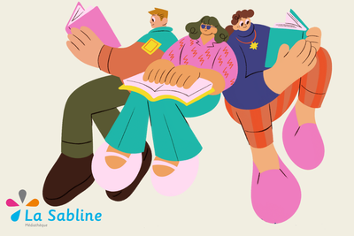 Green And Beige Reading Meeting Book Club Illustrative Flyer - 1