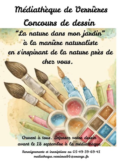 Concours de dessin "La nature dans mon jardin"